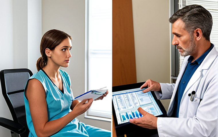 **

A split image: On one side, a person receiving genetic counseling from a doctor in a hospital setting, emphasizing the support and expertise available. On the other side, a person looking thoughtfully at a DNA analysis report at home, highlighting the potential for understanding personal health risks.

**