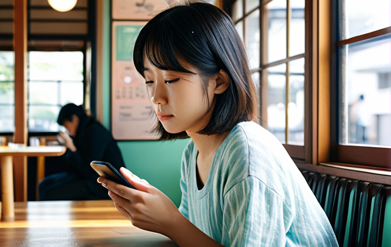 산부인과에서 하는 정기 검진 종류 - "Young Woman Navigating Hormonal Balance"**
A thoughtful young Japanese woman, in her early twen...