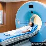 암 진단을 위한 PET CT 검사 - **Prompt 1: "The Advanced PET-CT Scan"**
    A bright, ultra-modern medical imaging room. A patient,...
