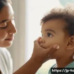 어린이 알레르기 진단 병원 추천 - **Prompt 1: A caring mother gently applying cream to her toddler's slightly reddened skin on their a...