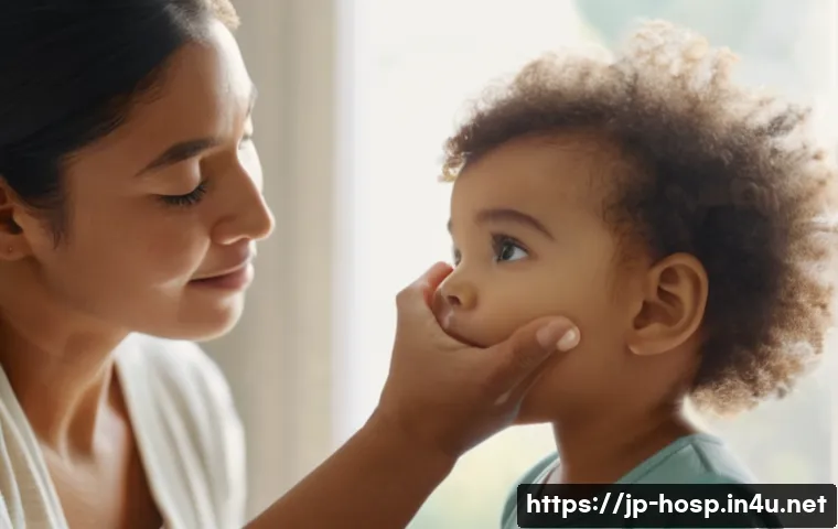어린이 알레르기 진단 병원 추천 - **Prompt 1: A caring mother gently applying cream to her toddler's slightly reddened skin on their a...